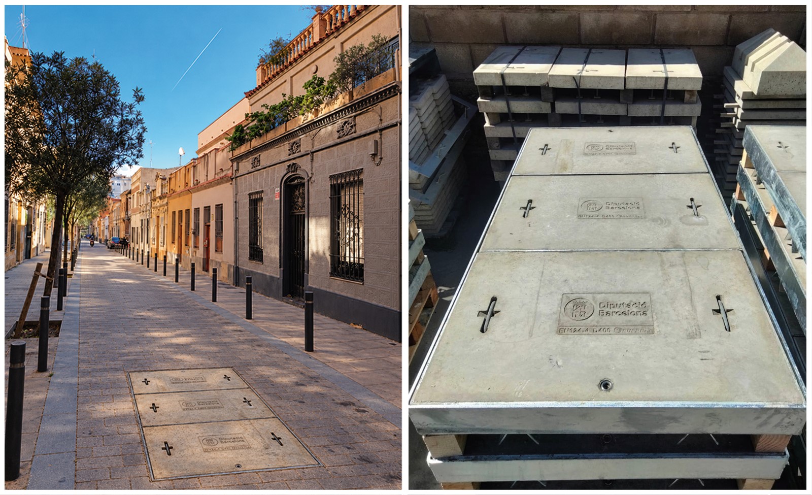 En BUPRE desarrollamos las nuevas tapas antirrobo de hormigón para canalizaciones de FO de la Diputació de BCN.